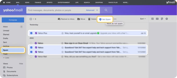 Yahoo No Spam